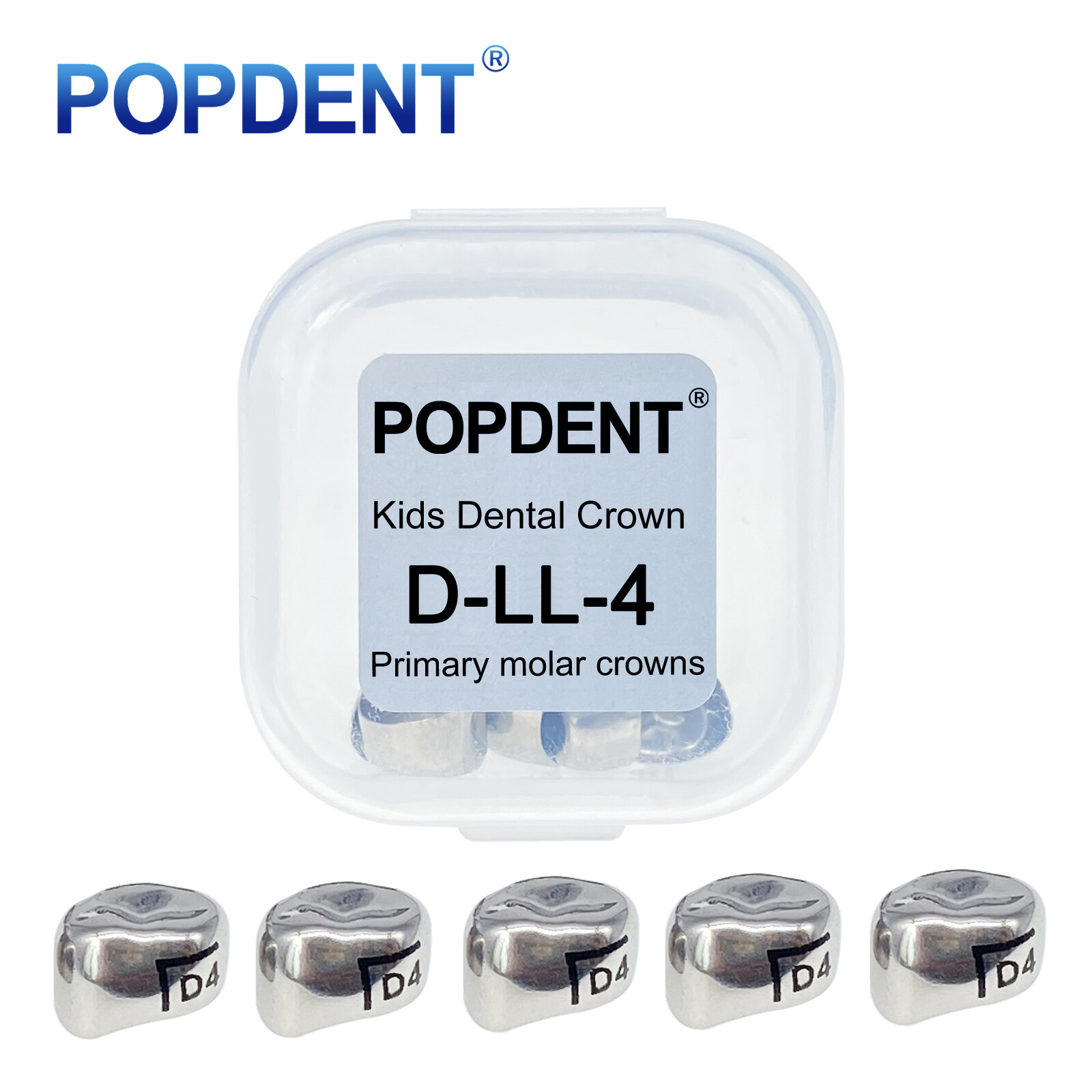 5Pcs Dental Kids Crown Primary Molar Pediatric Crowns stainless steel 48 Sizes