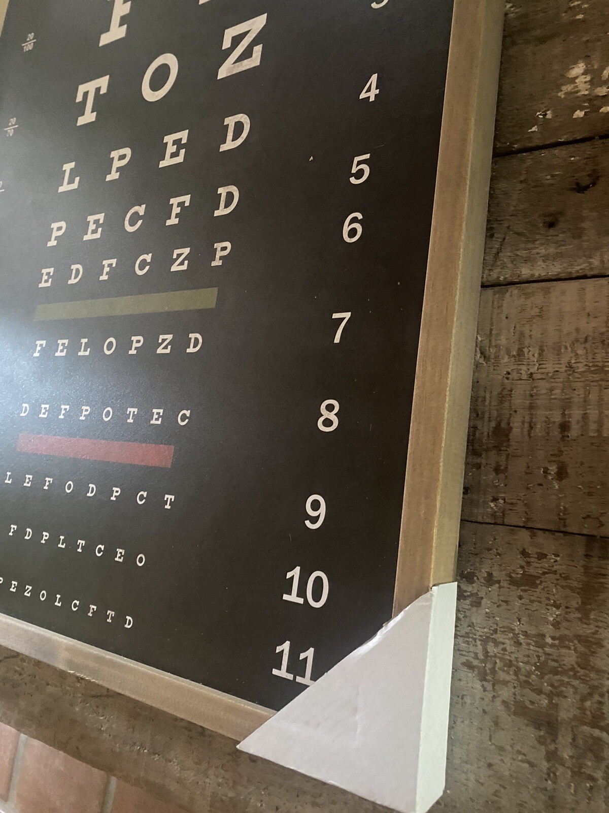 Large New Framed Eye chart Wall Decor Office Nurses MD Fun Unique Art Test Cool