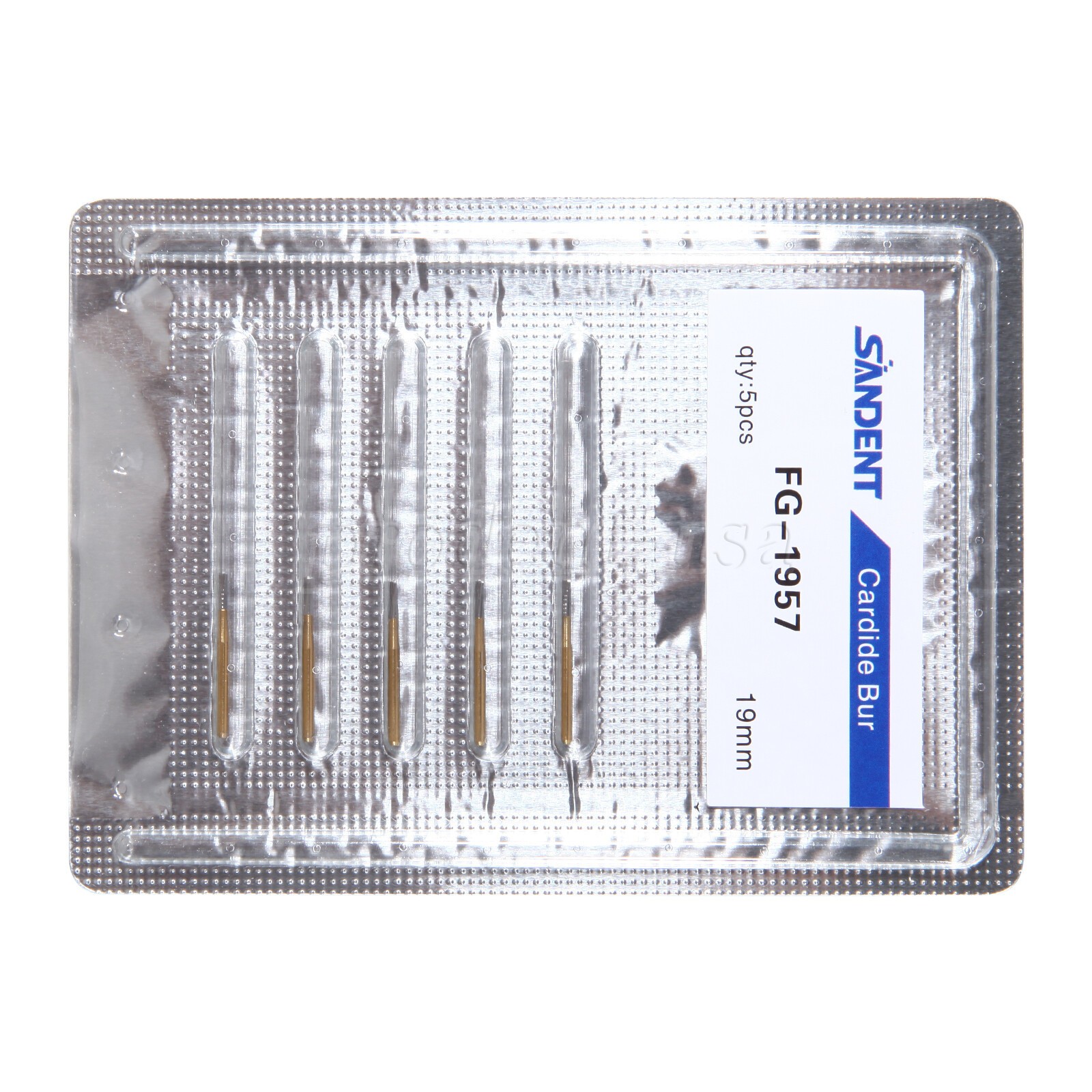 5pcs /pack High Speed Dental Tungsten Steel Crown Metal Cutting Burs FG-1957 po