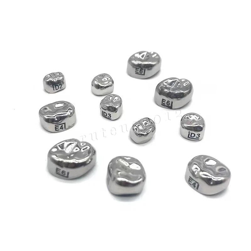 Dental Material Children’s Stainless Steel Baby Teeth Prefabricated Crown 48/Box