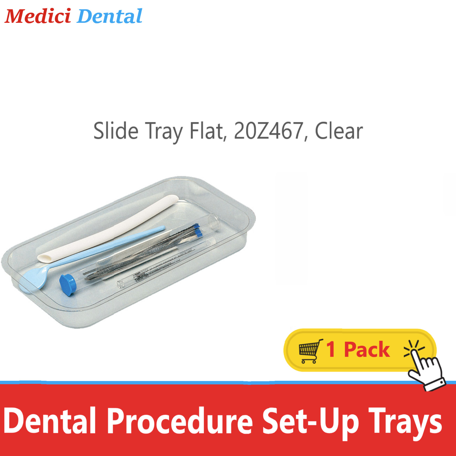 Dental Procedure Tub, Safe-Loc Tall Tub Cover, Clear, Multi-Mod Tray Racks, Zirc