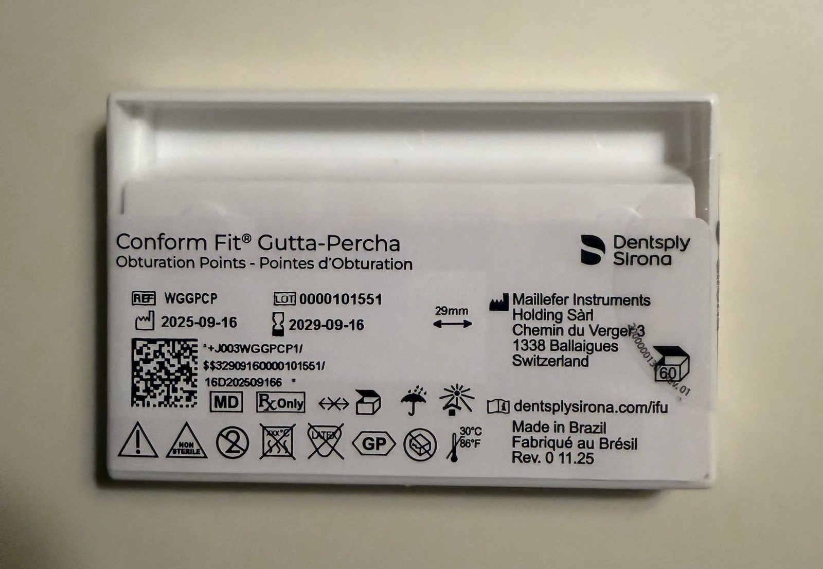 Dentsply Sirona Wave One Gold Conform Fit Gutta-Percha Point 60x Primary Red