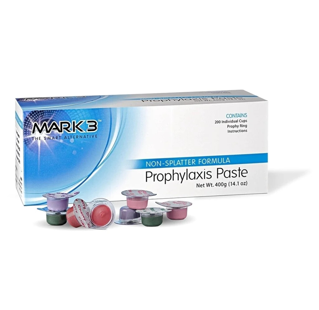 Dental Assorted and Flavors Prophy Paste, Non Splatter, 1.23% APF 50 Pcs