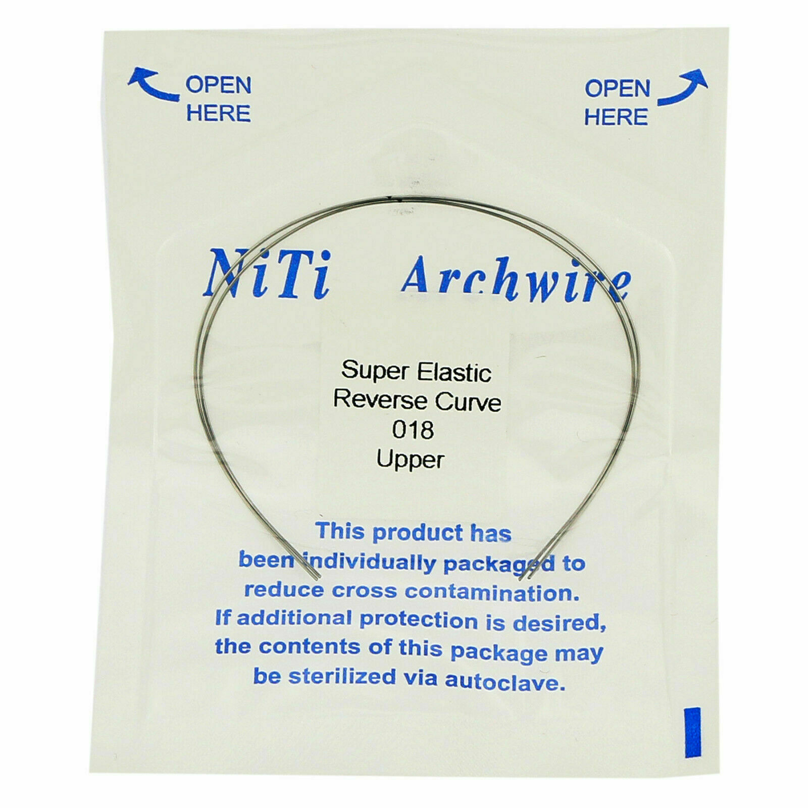 Dental Orthodontic Niti Arch Wire Reverse Curve Round Upper/Lower 012-020