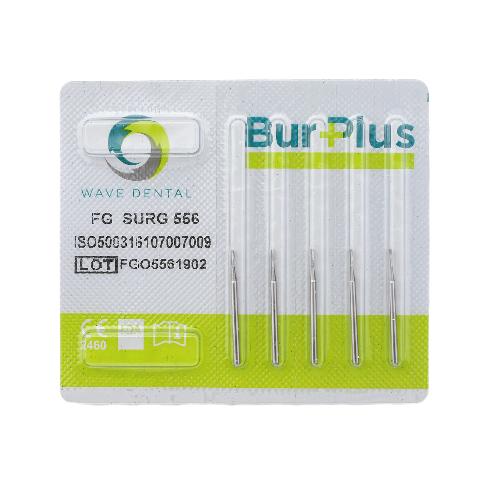 WAVE Dental Carbide Surgical Burs 557 558 FG Straight Fissure Crosscut Bur 25mm