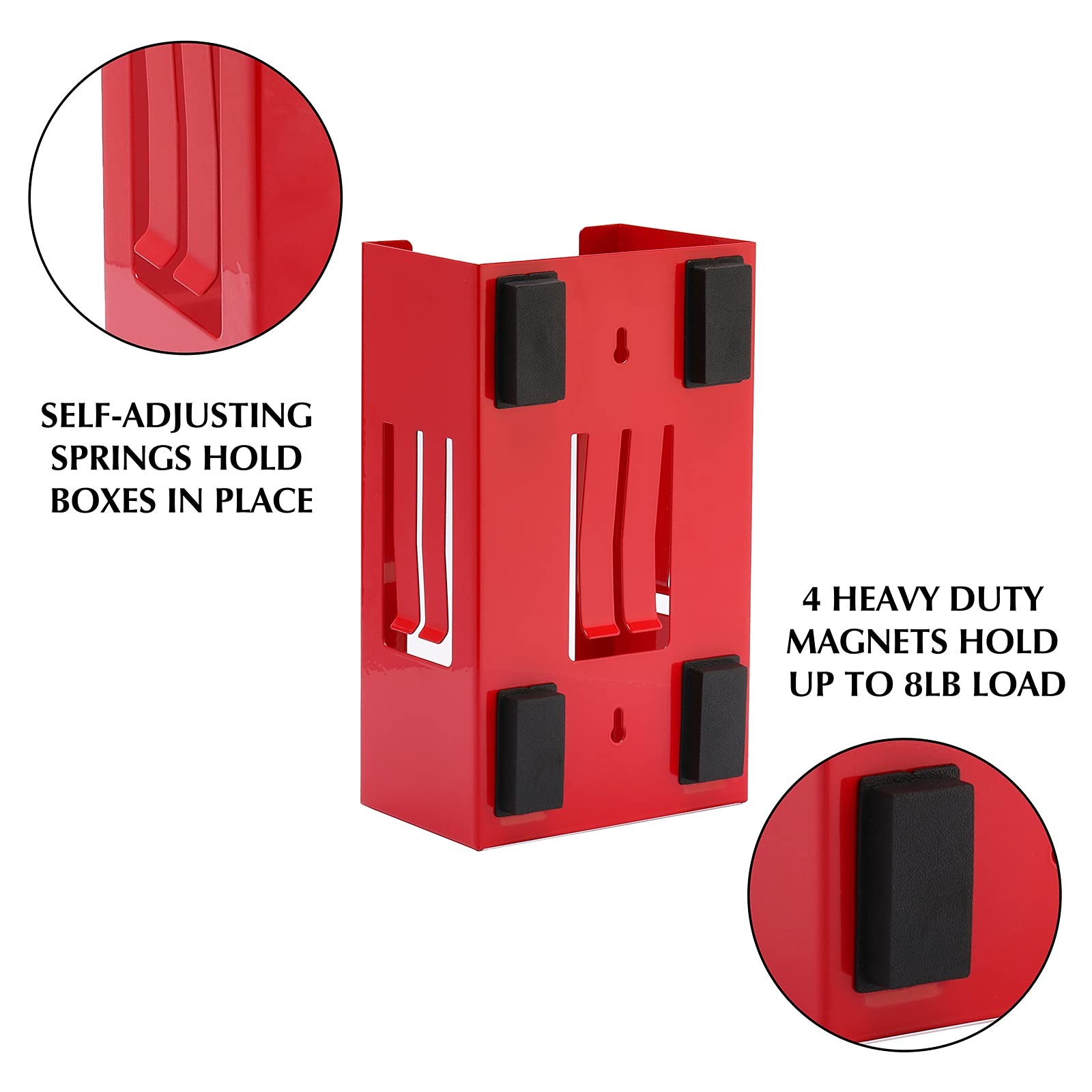 Magnetic Glove/tissue Dispenser Holder Red Glove Dispenser Wall Mount Mount Onto