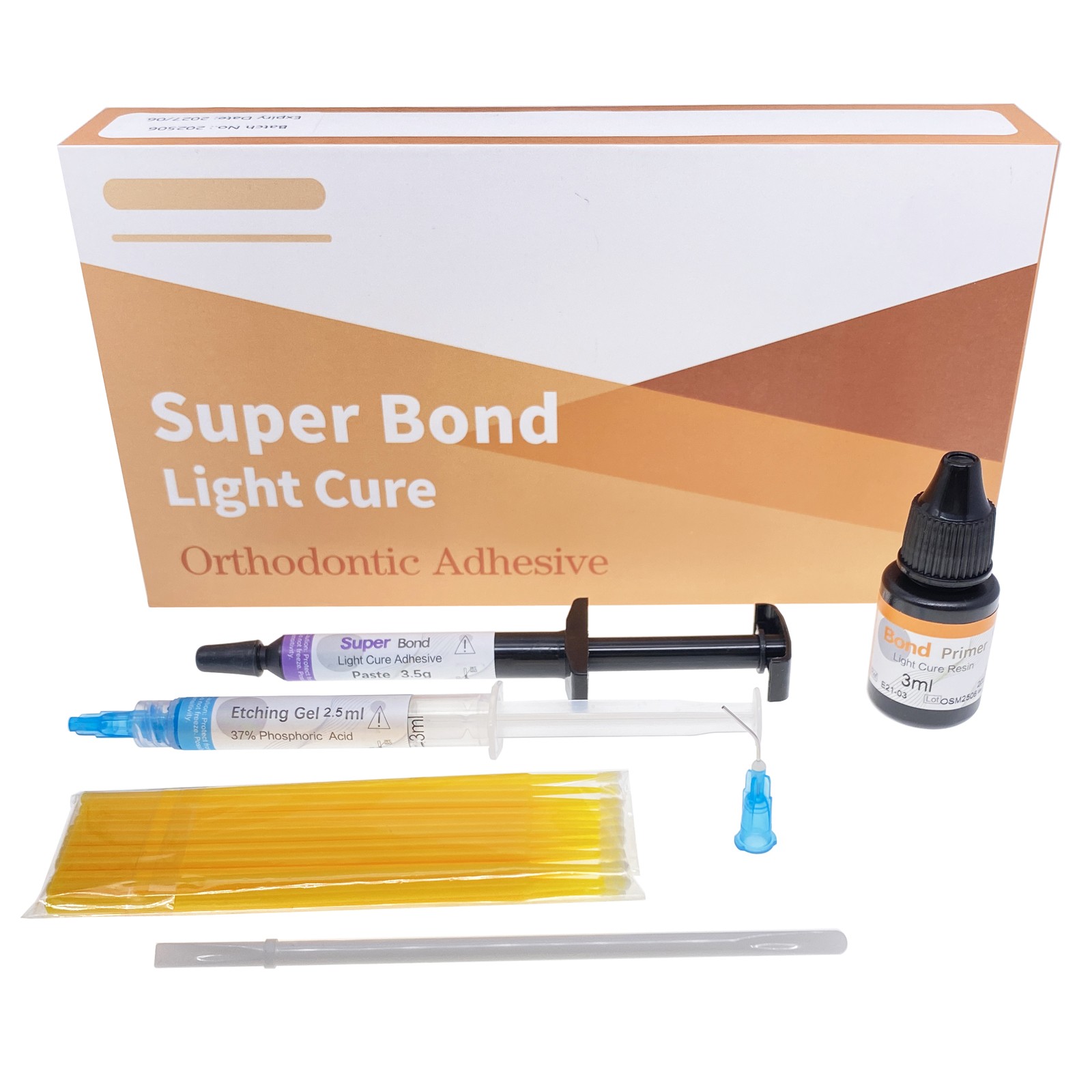 Dental Brackets /Orthodontic Light Cure Adhesive Kit/Blue Green Glue/Mini No-Mix