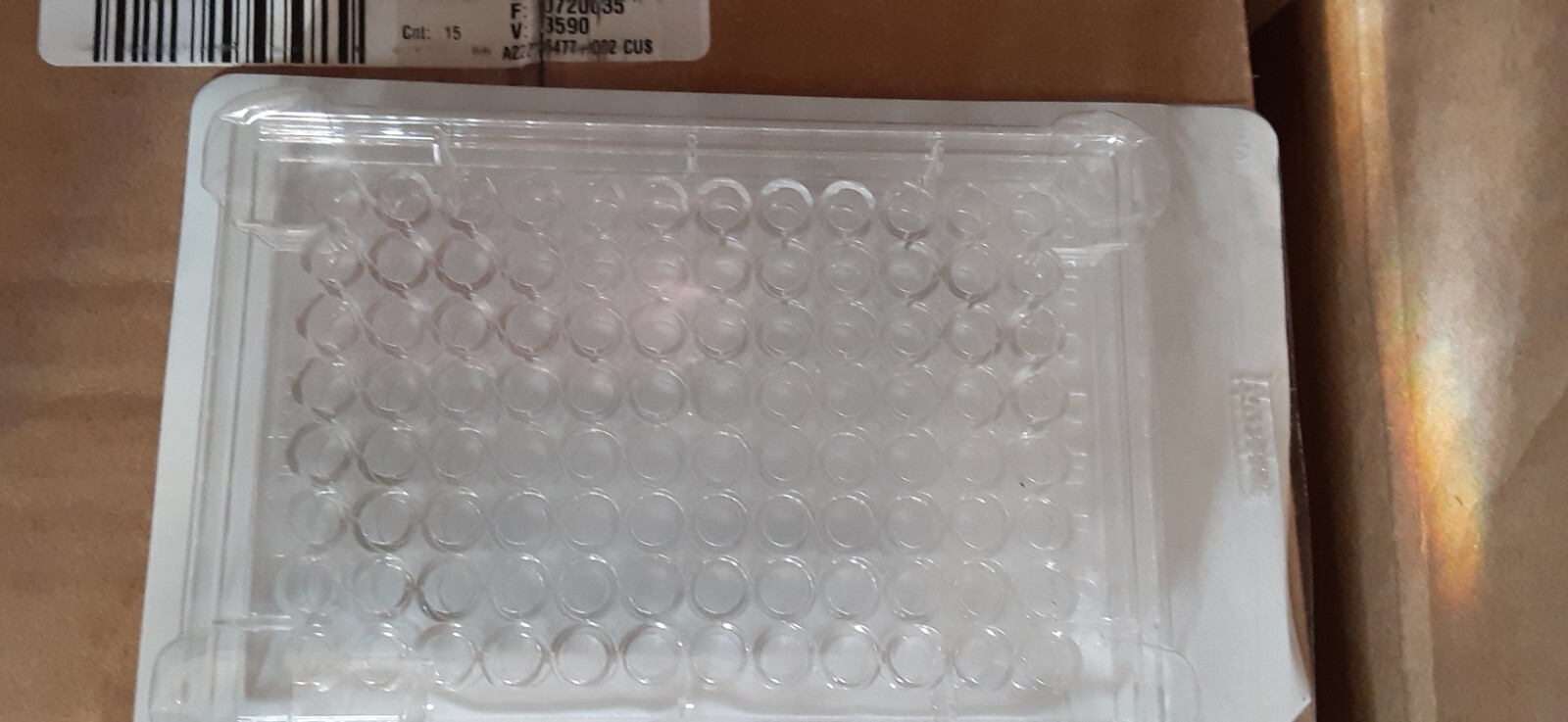 Corning/Costar 96 Well Flat Bottom/no lid/clear (box of 100) 3590