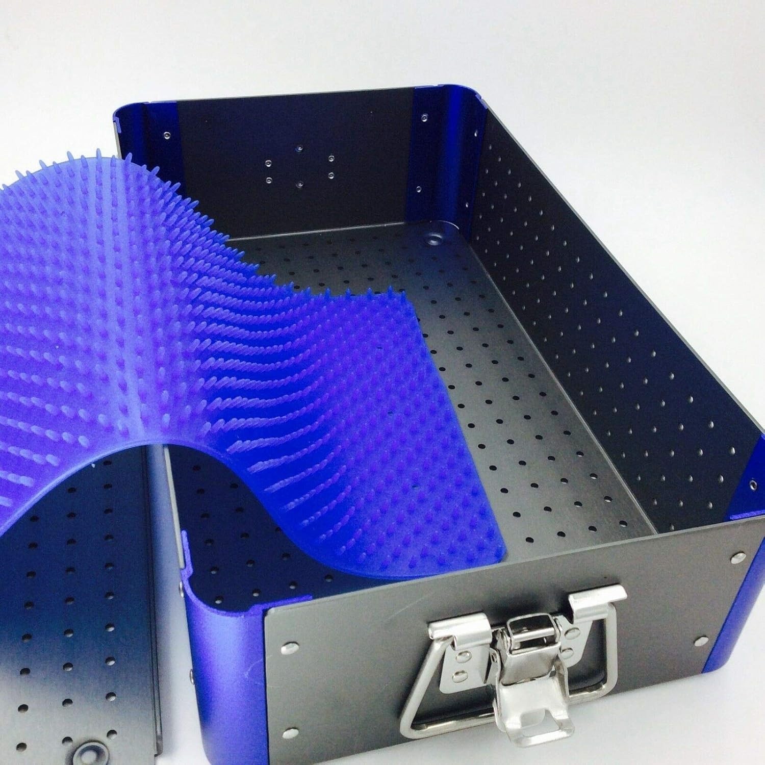 Aluminum Alloy Sterilization Tray Case Silicone Mat Medical Autoclave Box