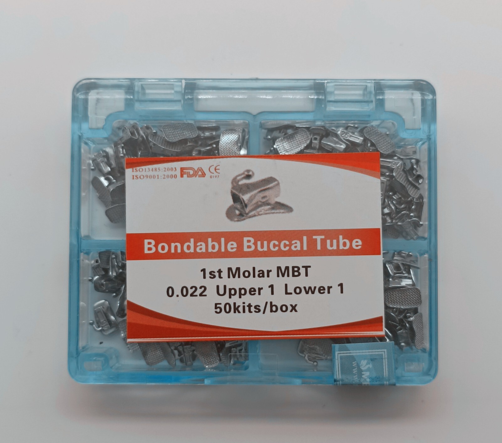 Dental Orthodontics Bondable Buccal Tubes 1st 2nd Molar Roth/MBT 022 Mesh Base