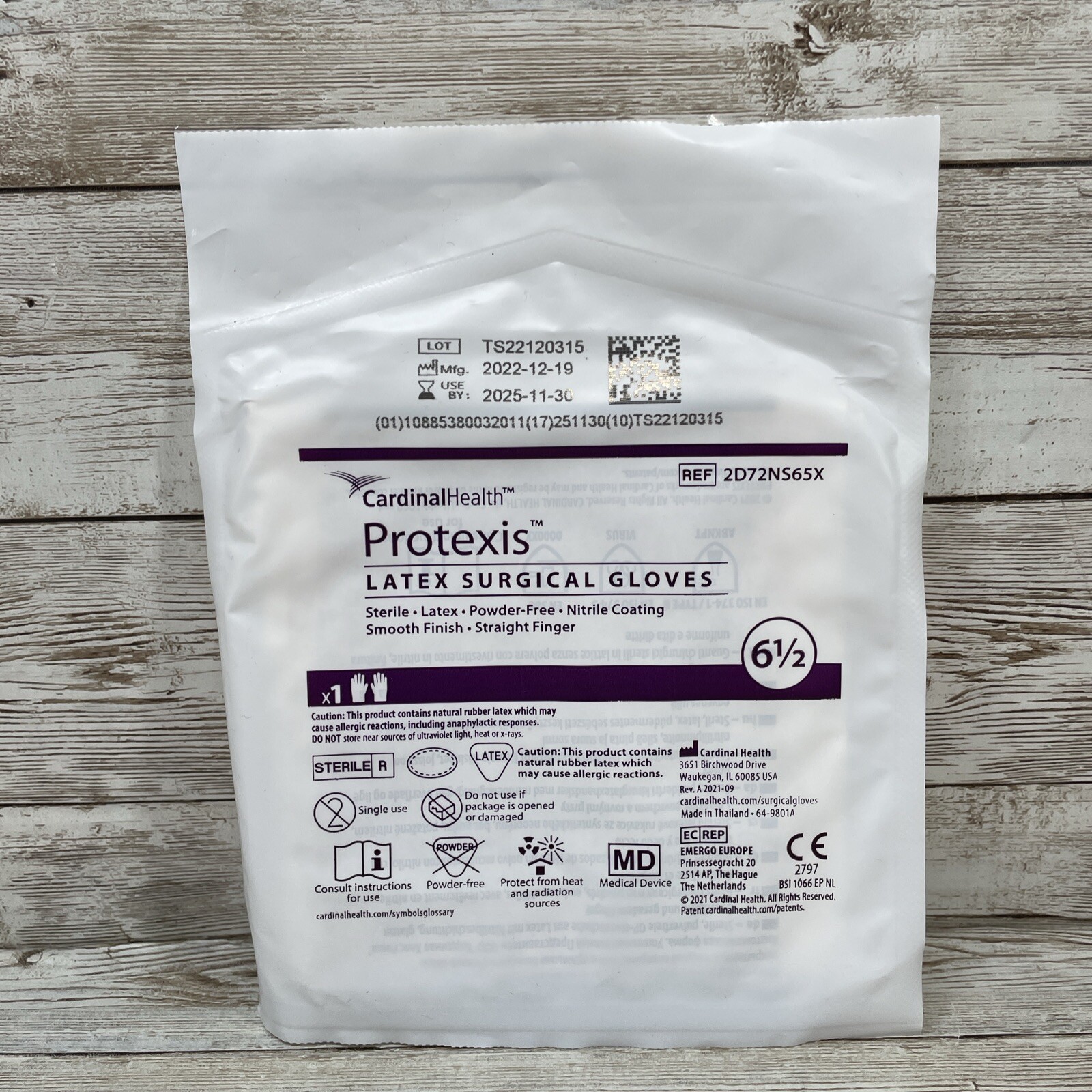*25 Pair* Cardinal Health Protexis Latex Surgical Gloves, Size: 6.5, Exp: 11/25