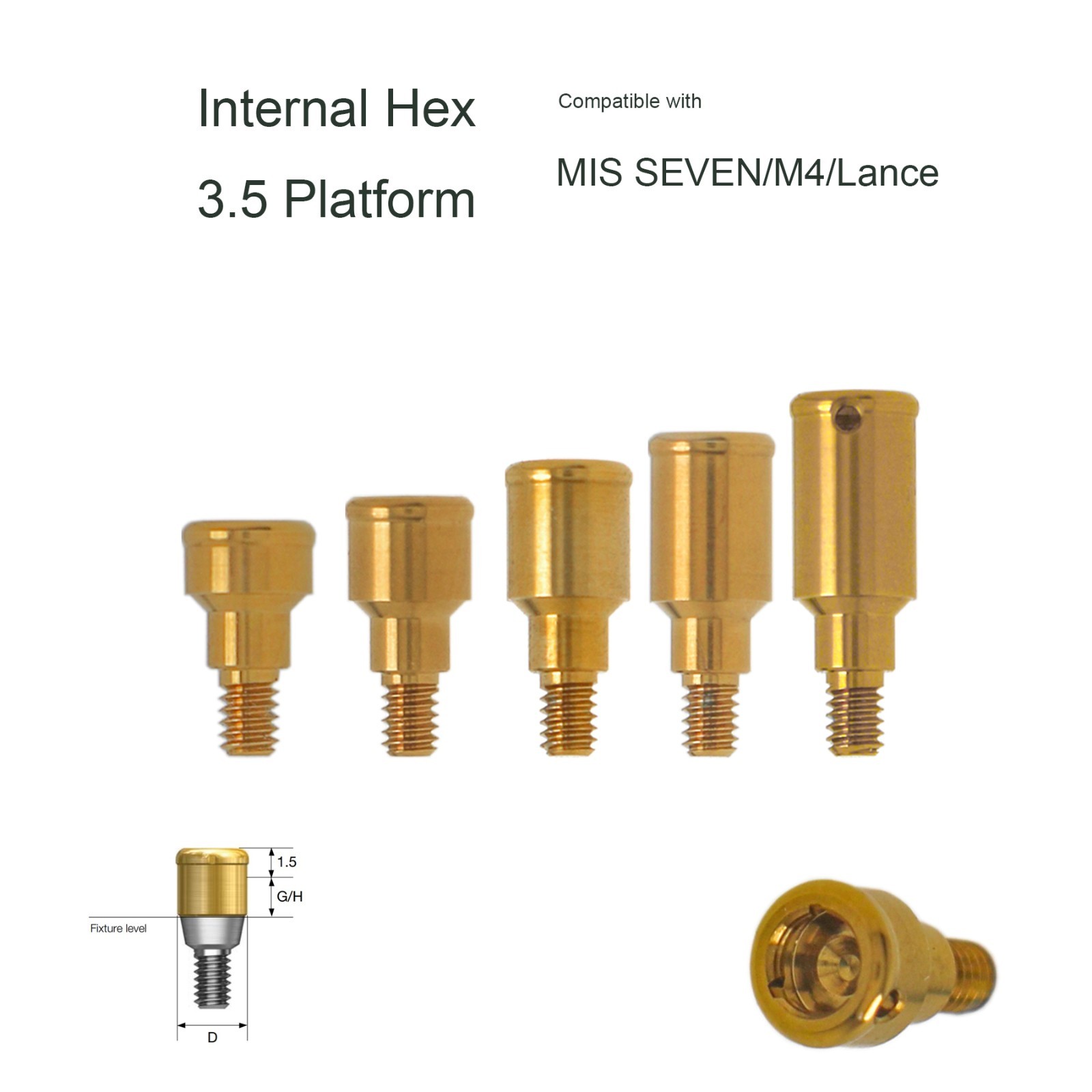 US Dental Locator Abutment For BioHorizons/Hiossen/Nobel/Zimmer Multiple Implant