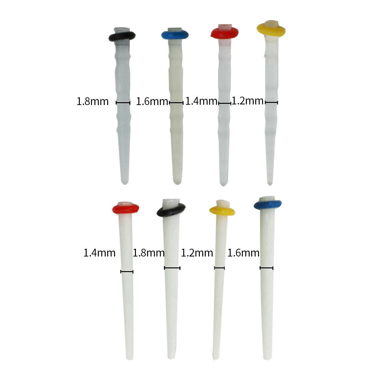 200 Pcs Dental Fiber Post Glass Quartz Teeth Restorative 1.2 1.4 1.6 1.8mm Posts