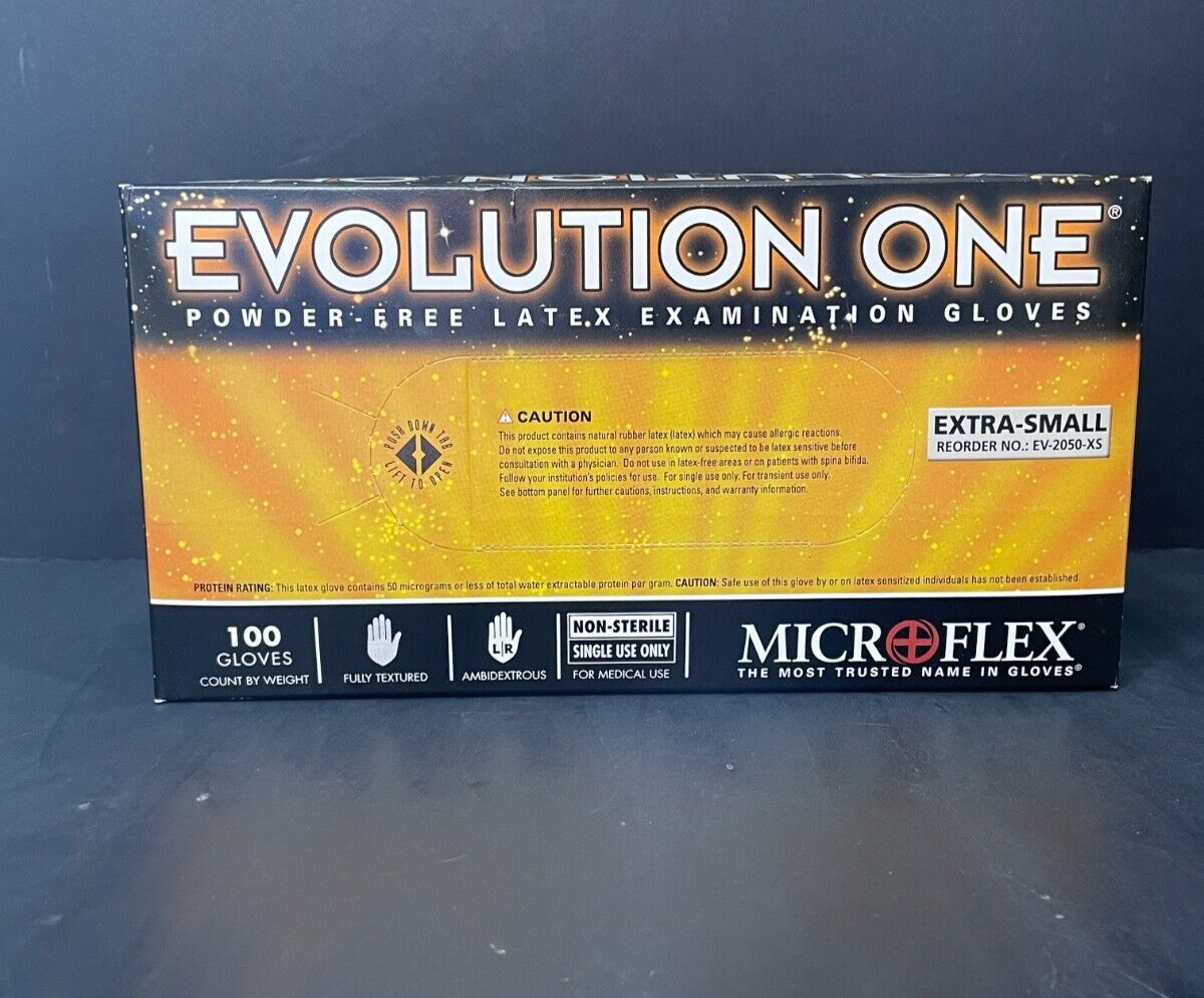 Ansell Latex Gloves Extra Small Microflex 10 Boxes with 100 Gloves Each