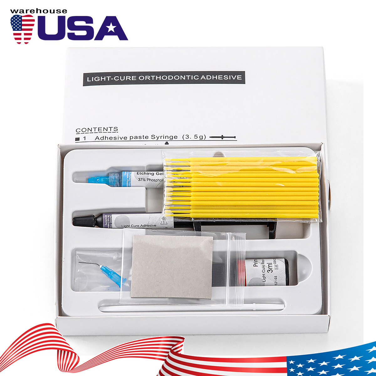 Dental Bracket Braces Glue Ortho Bonding Light Cure Resin/LED Light Cure Lamp