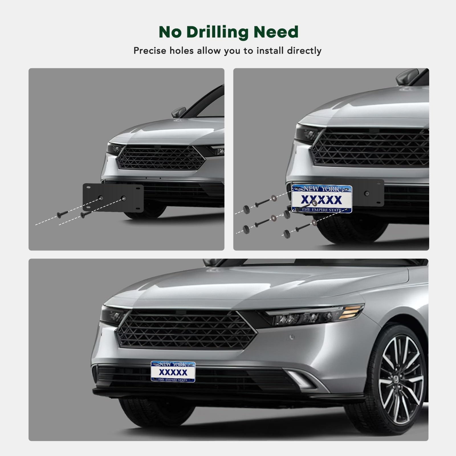 License Plate Frame without Screws for Elantra 2021-2023 Except N-Line No Drill