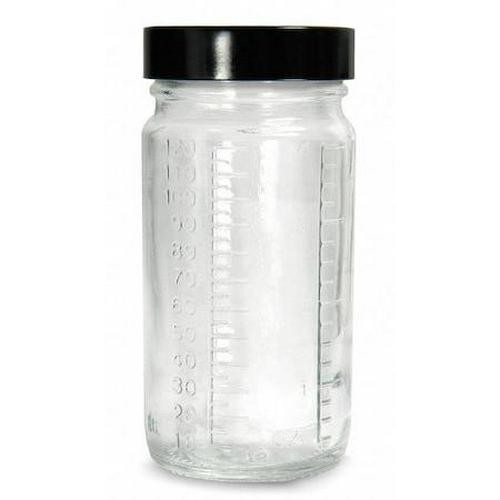Glass Beaker Bottle 60mL 2oz Wide Mouth Screw Cap Graduated 48 Pack Lab Use