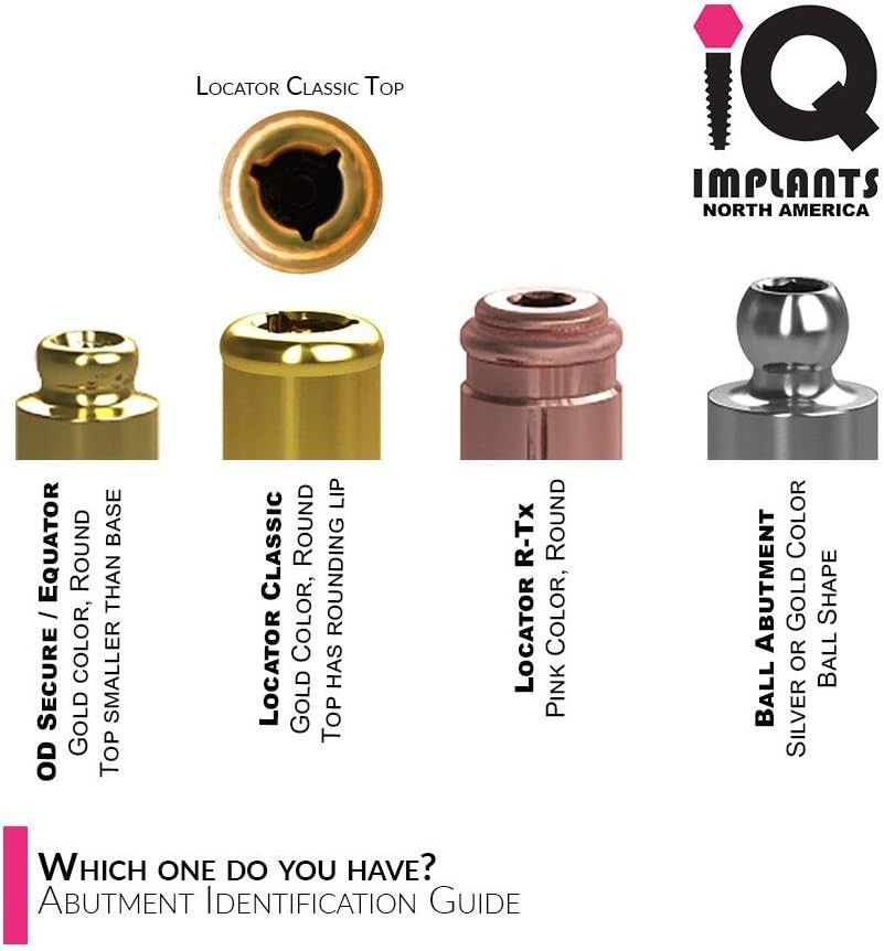 Locator Genuine Replacement Male Retention Inserts Caps, Standard, Light Ret…