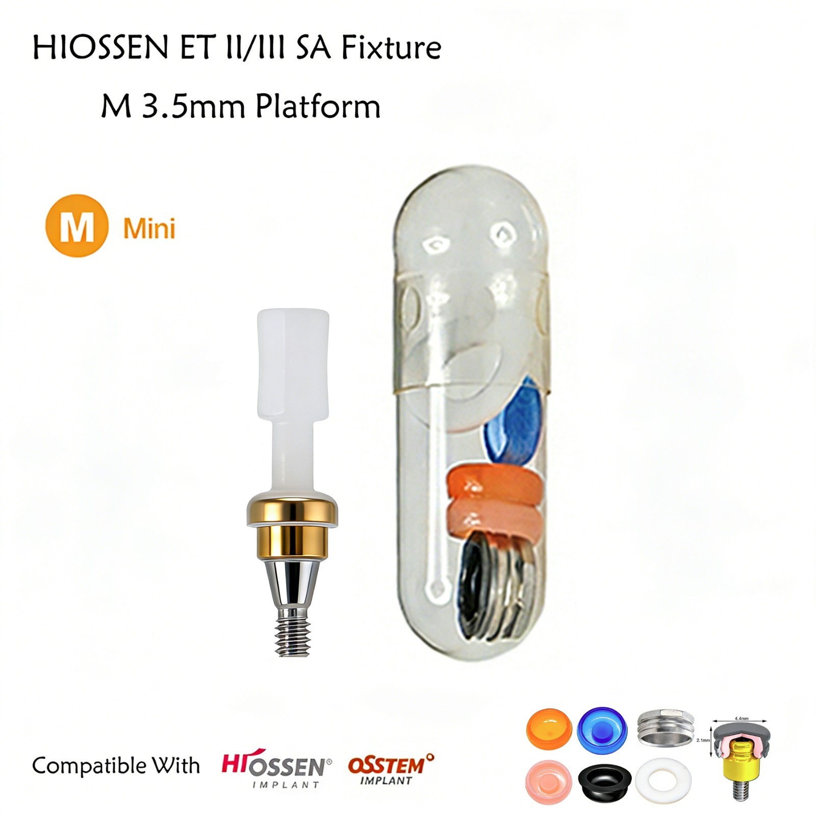 Hiossen Implant Locator Titanium Abutment 3.7mm Dia 1-7.0 mm Height Mini/Regular