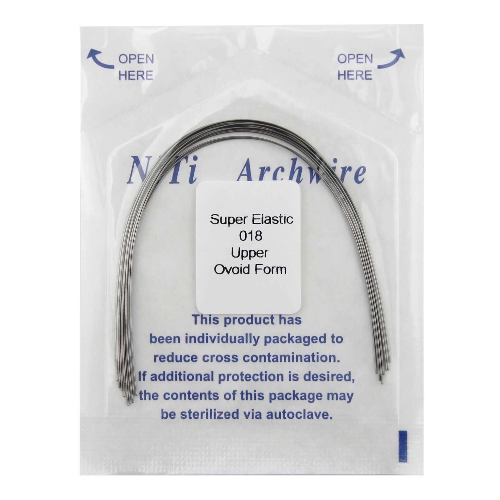 Dental Orthodontic Niti Arch Wires Ovoid Form Round Upper Lower 014 016 018 012
