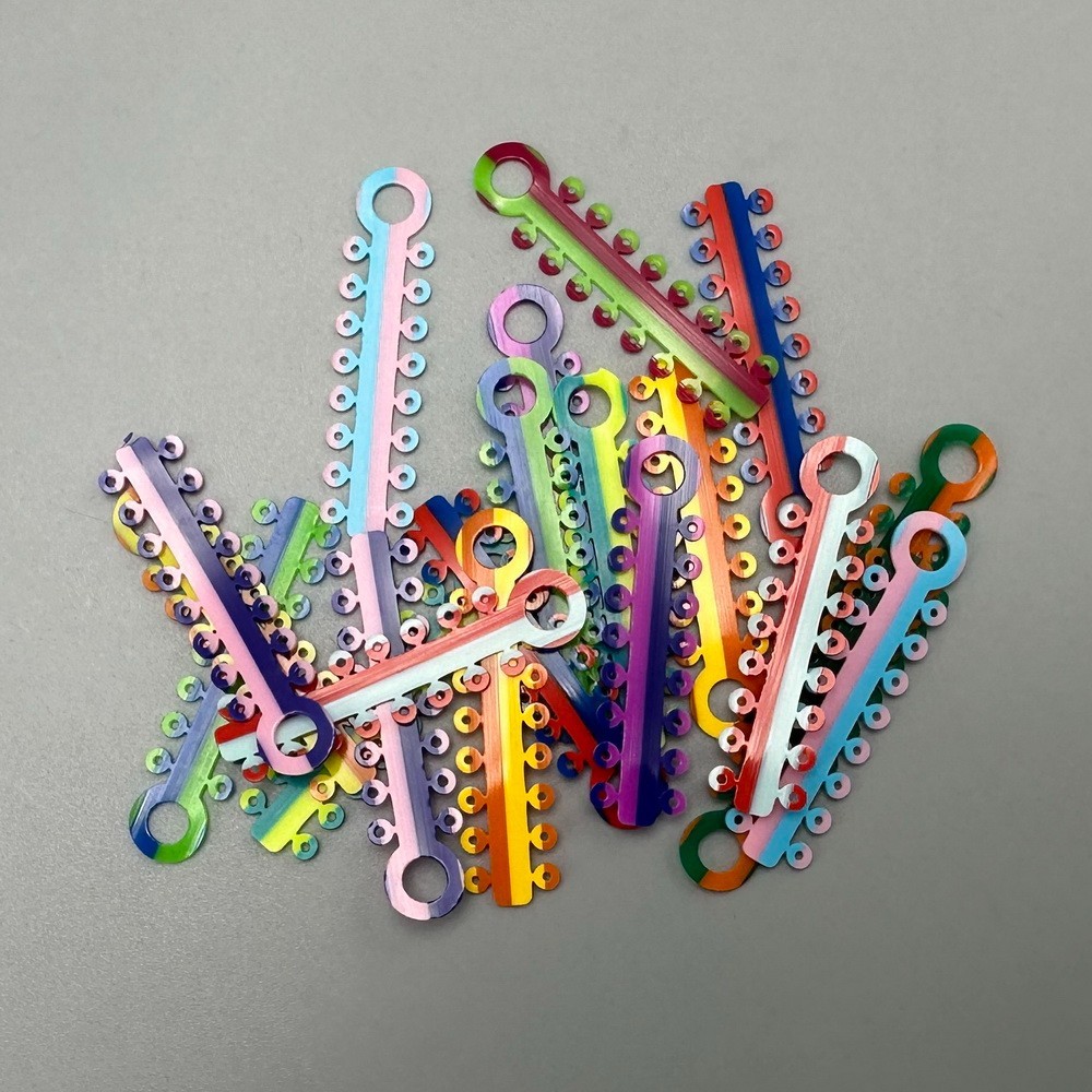 1 Bag Dental Orthodontic Ligature Ties Braces Elastic Rubber Bands Mixed Color