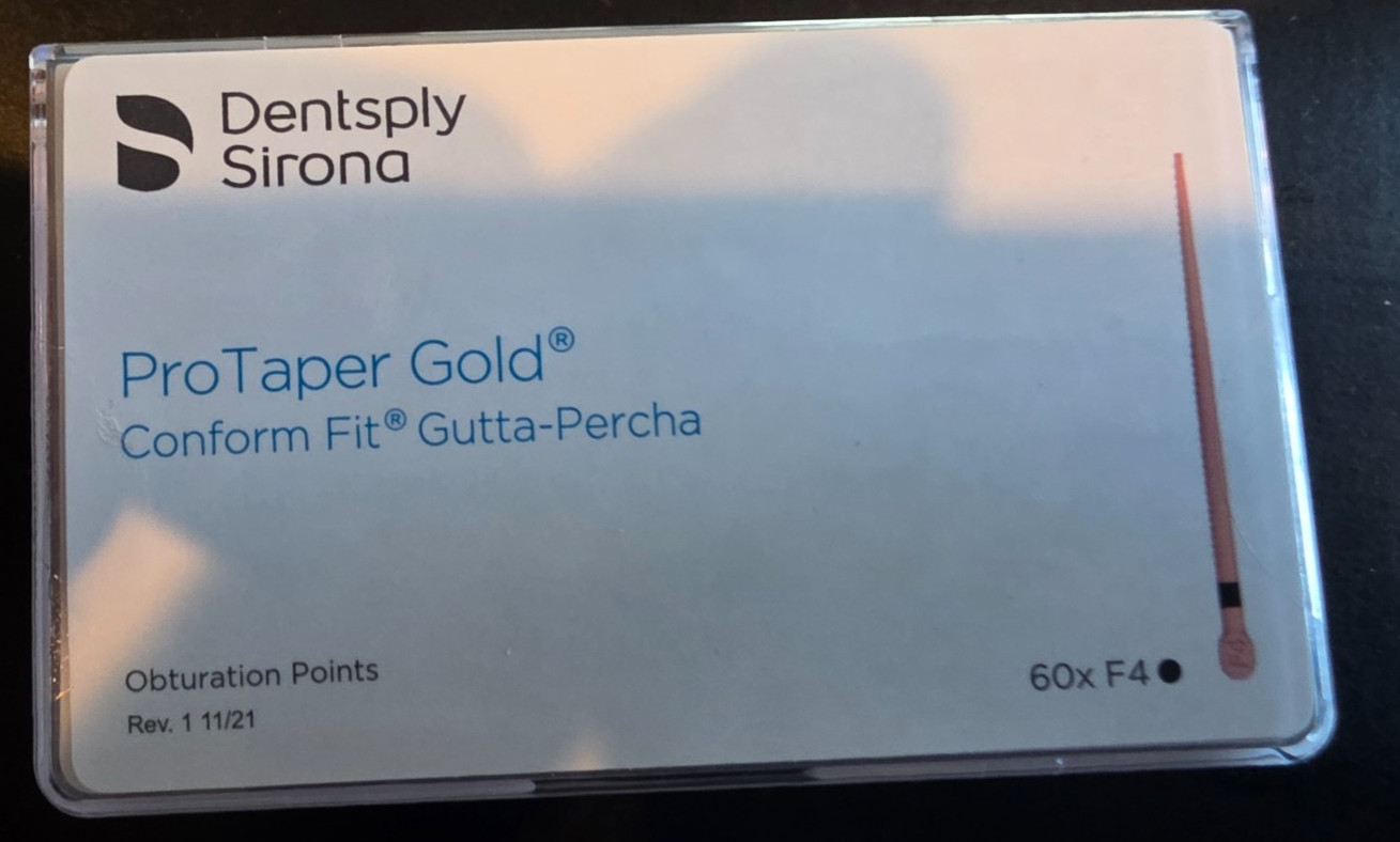 ProTaper Gold Confirm Fit Gutta Percha Obturation Points Dentsply Sirona 60/Pk