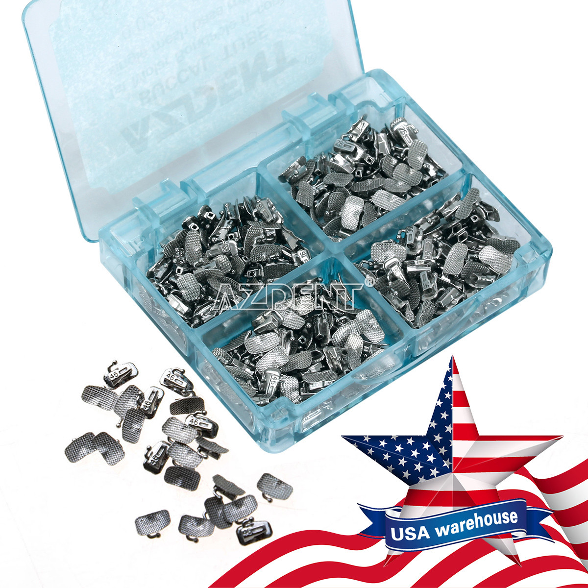 Dental Orthodontic Bondable Buccal Tube 1st Molar Roth.022 Mesh Base Non-convert