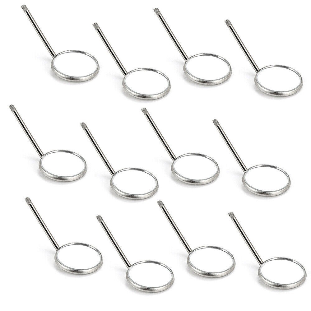 Dental 12Pcs Mouth Mirror heads Simple Stem # 5 Plain – Stainless Steel