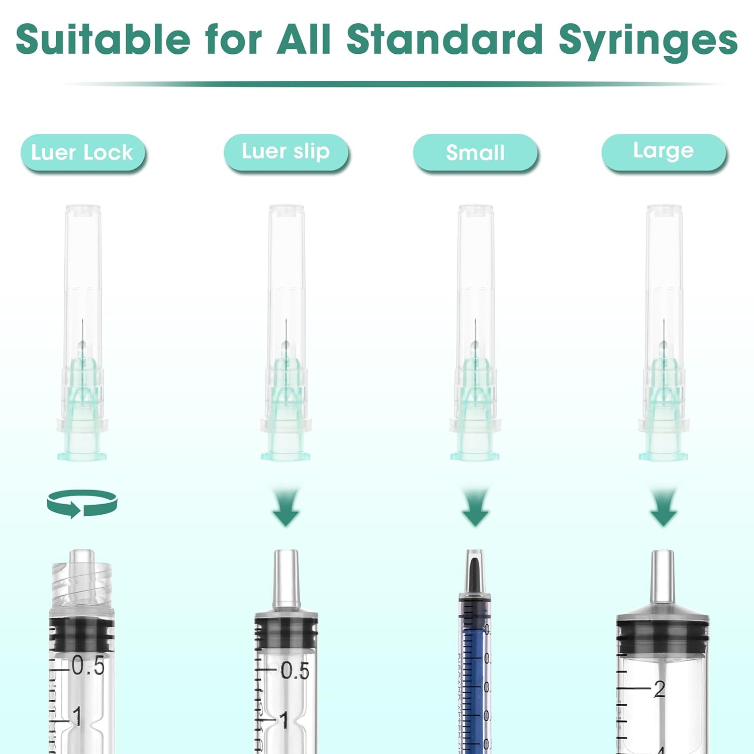 32 Gauge 0.16 Inch Disposable Needles with Caps – Luer Lock Lab Dispensing Acces
