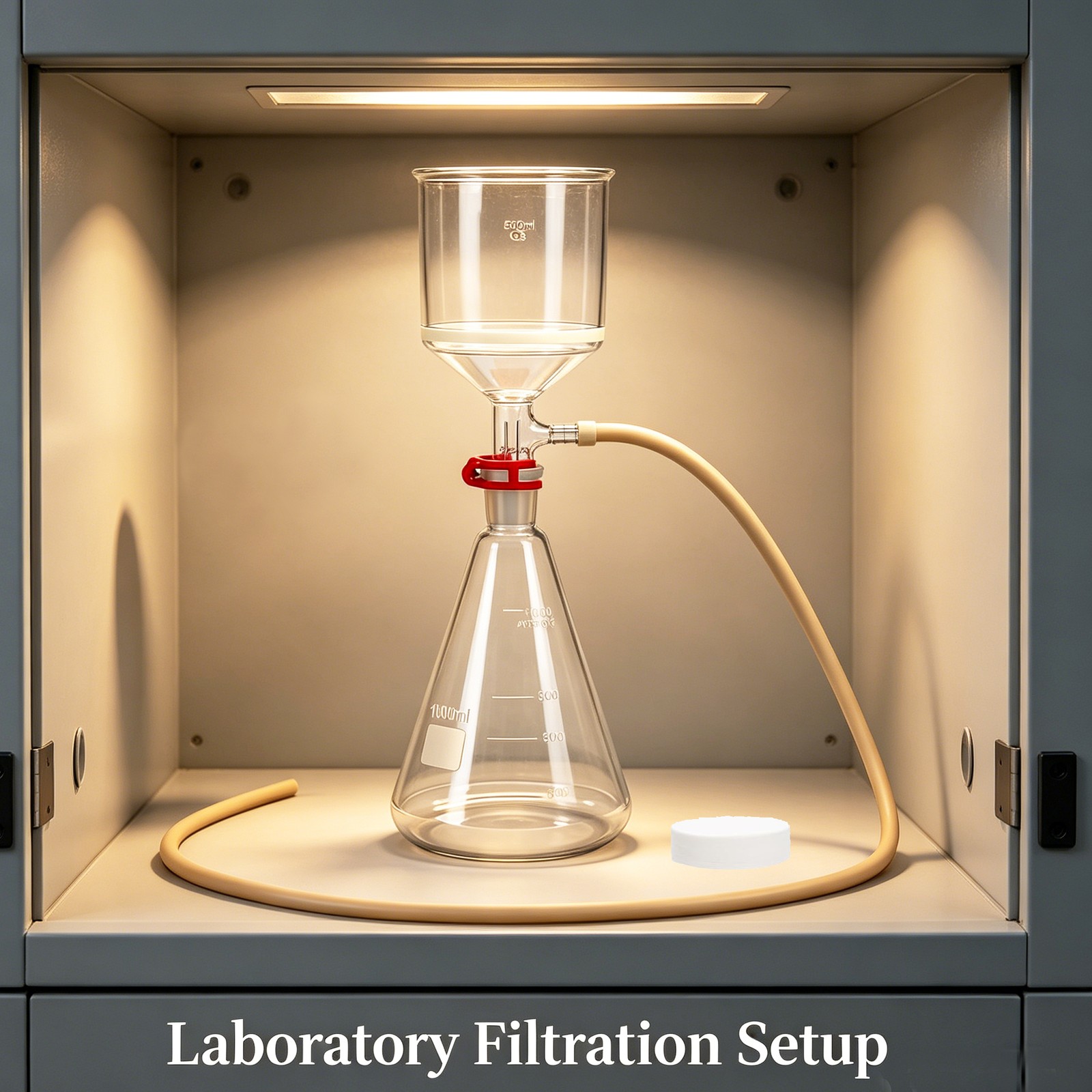 Flask Funnel Lab Vacuum Filtration buchner Funnel Kit 1L Filter w/ Bottle Funnel