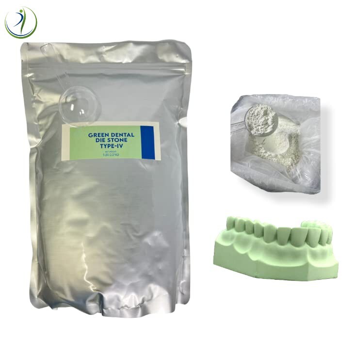 DENTAL LAB GYPSUM DIE STONE GREEN TYPE IV STRONG COMPOUND 5 Lbs. RE-SEALABLE BAG