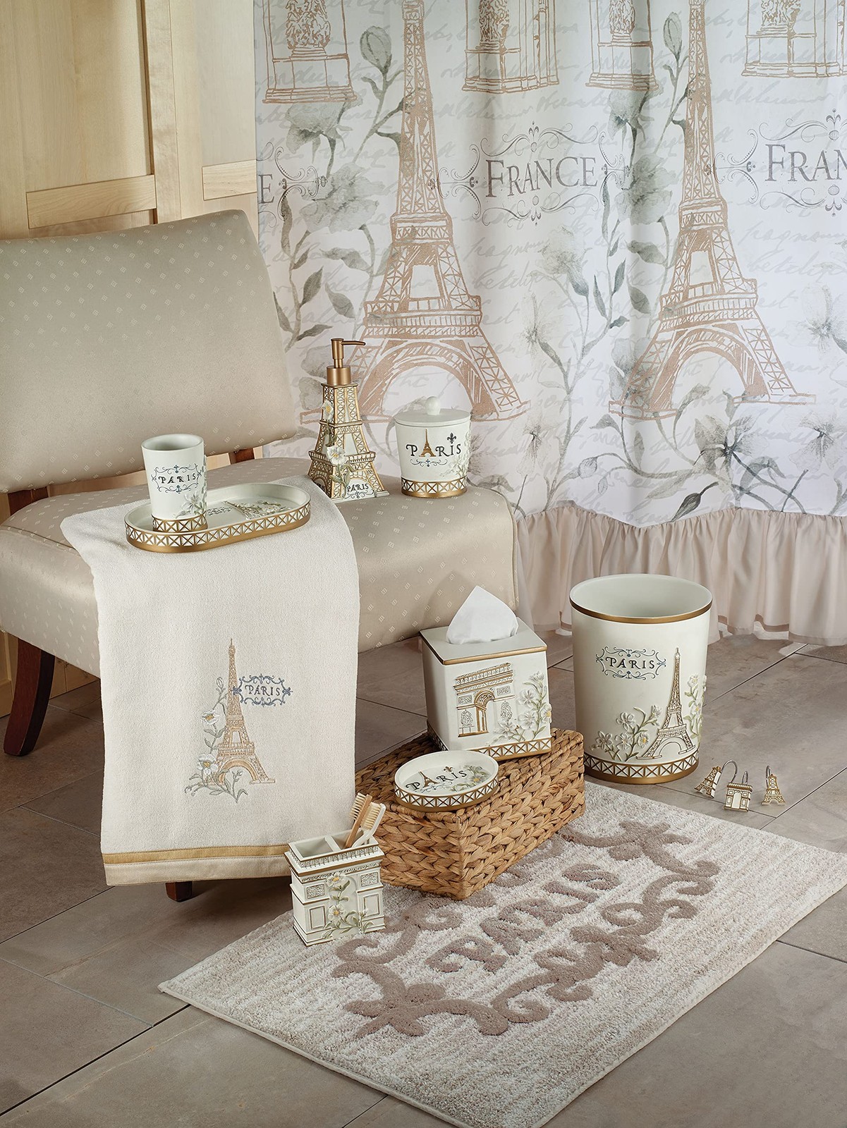 Avanti Linens – Tissue Cover Hand Painted Resin Countertop Accessories Chic