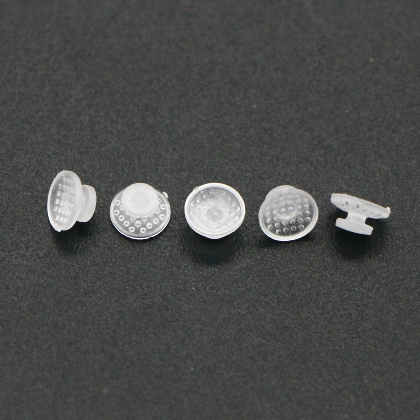 100 Pcs Dental Orthodontic Ceramic Lingual Button Clear Bondable Round Base Mesh