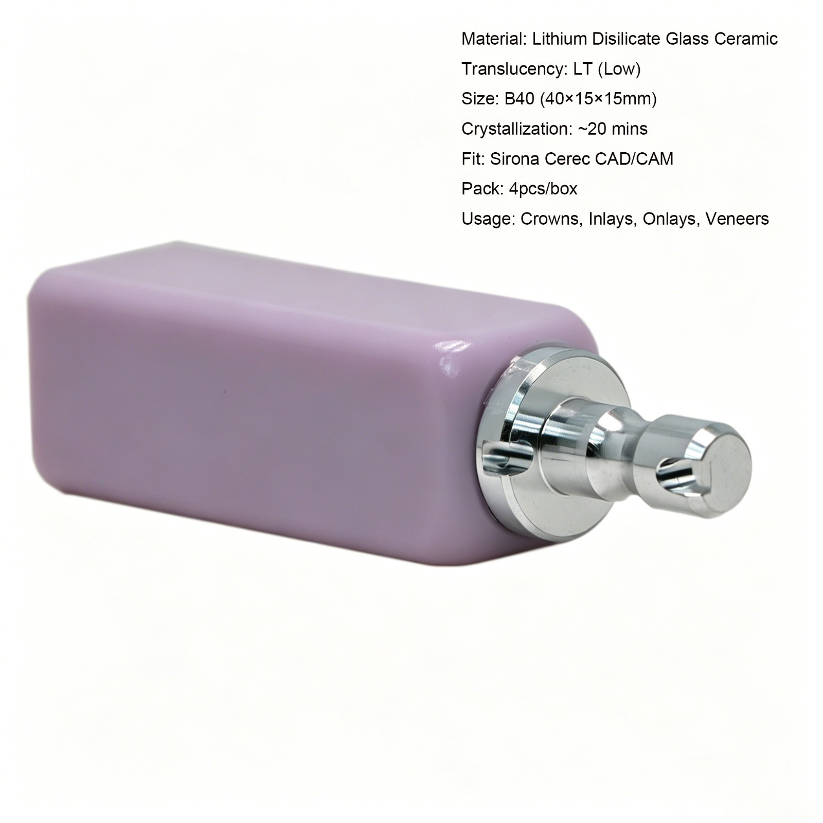 Dental Emax CAD/CAM CEREC Block Glass Ceramic Lithium Disilicate Blocks All Size