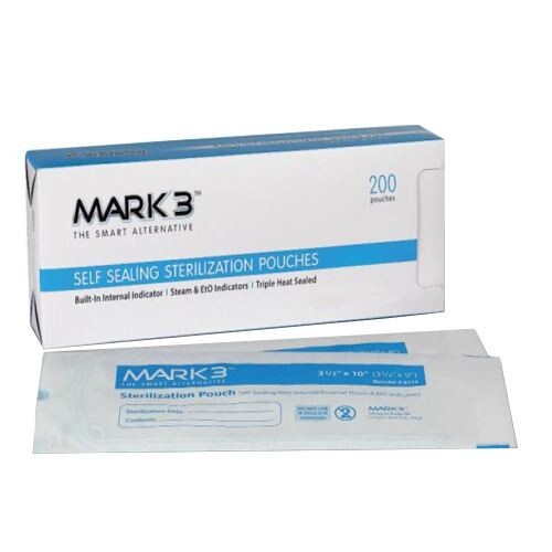 MARK3 Self-Sealing Sterilization Pouch 2.25″ x 5″ Tattoo Dental Pouches 200 Pack