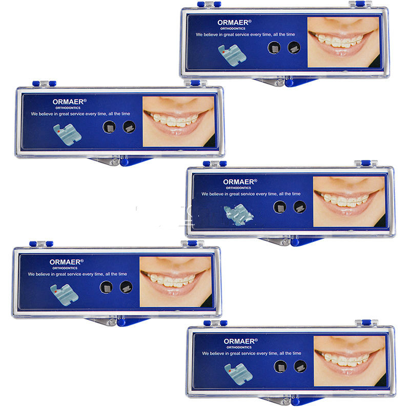 Dental ORMAER Orthodontic Ceramic Brackets Dental MBT Roth 022/018 3/345 Hooks