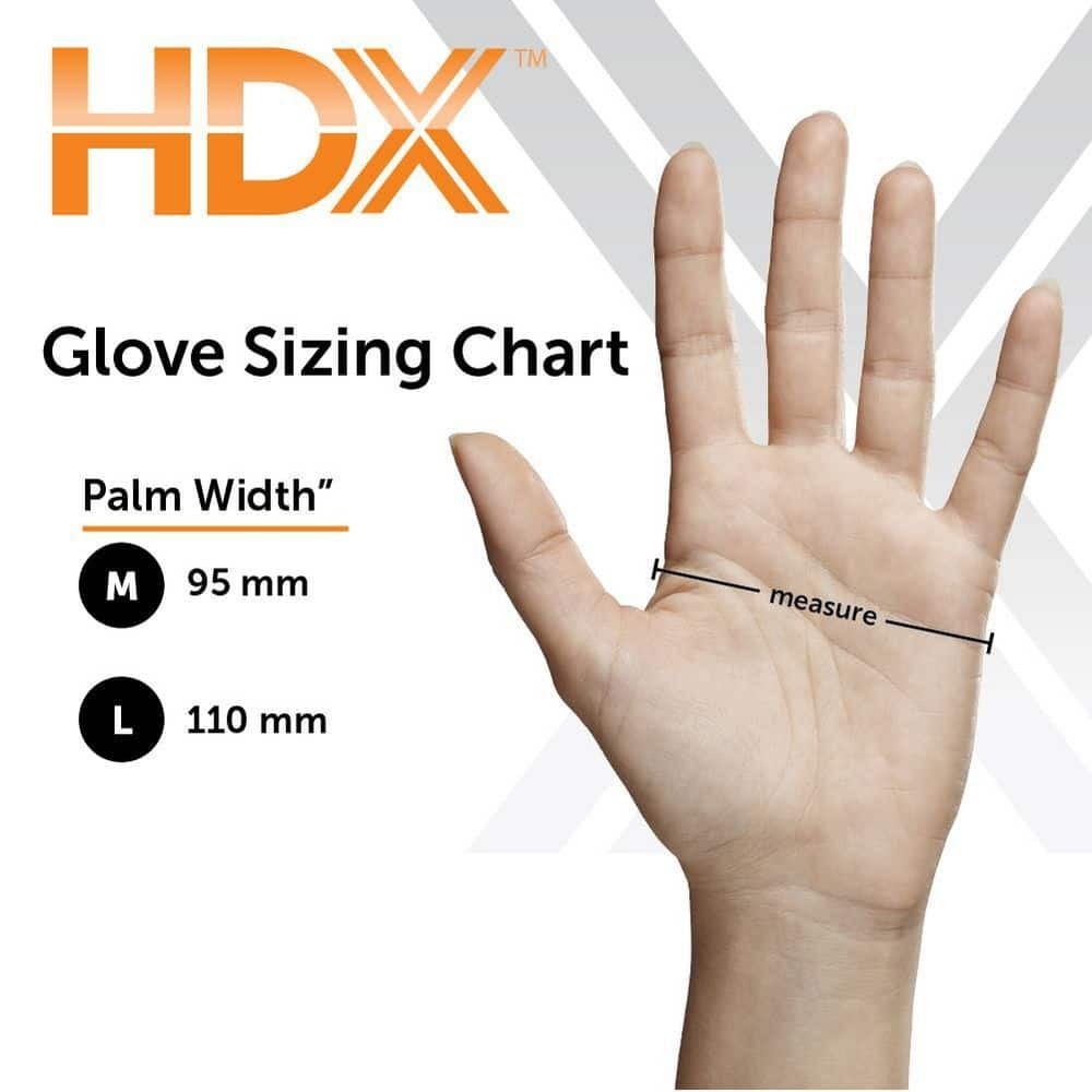 HDX Pop-N-Go Black Disposable Heavy Duty Nitrile Gloves Large 40 Count