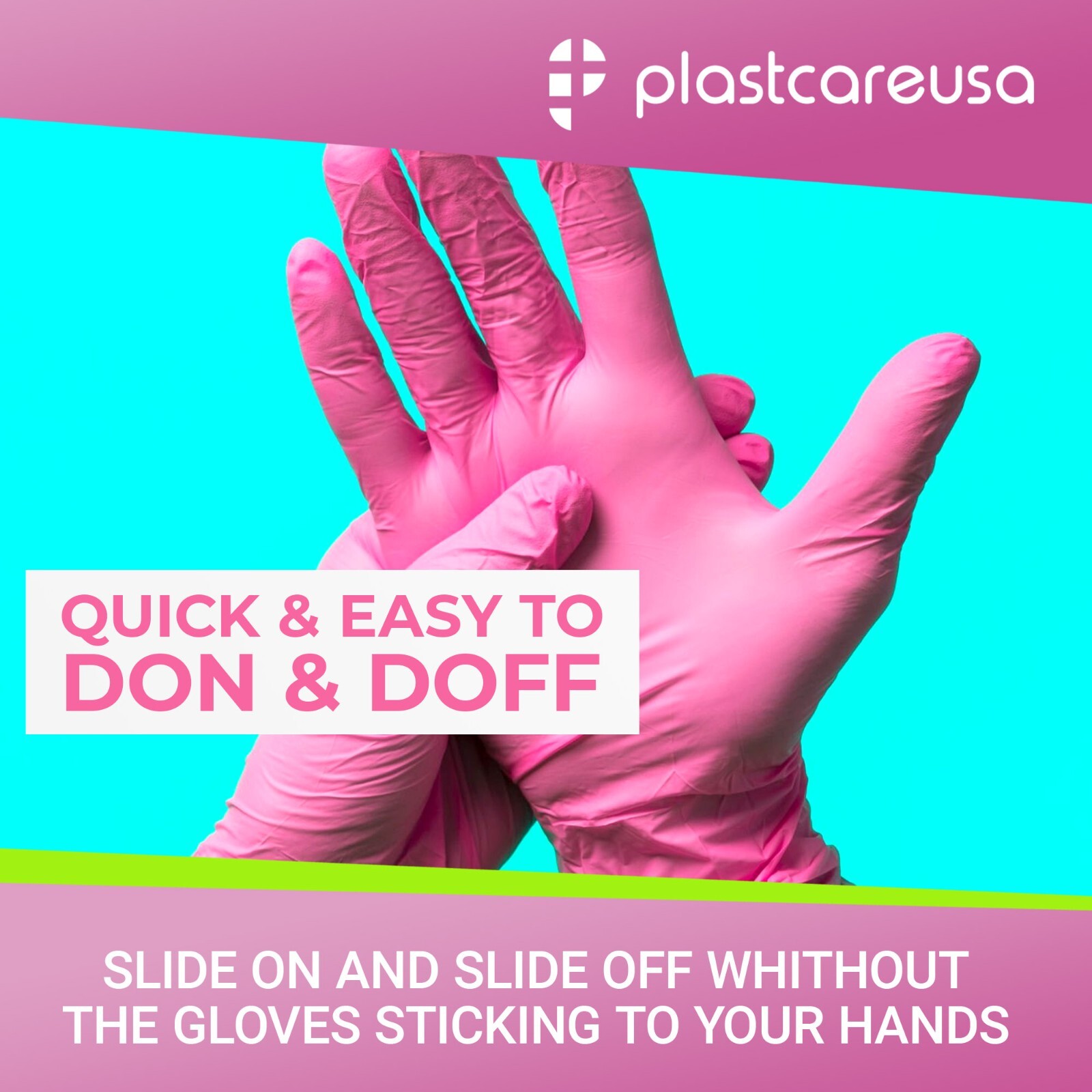 Pink Nitrile Exam Gloves – Various Sizes – Powder & Latex Free (Medical Grade)