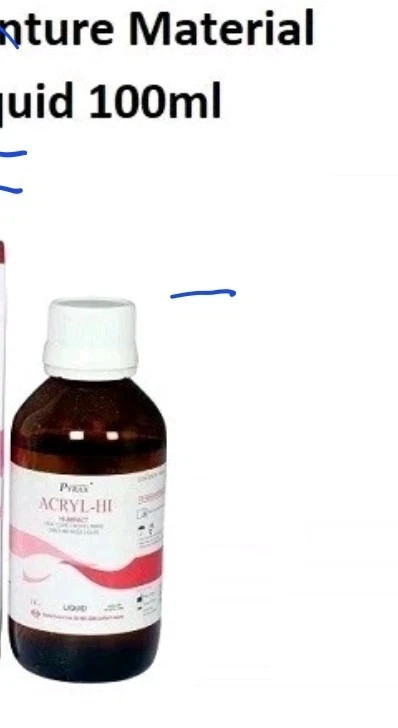Dental ACRYL HI IMPACT Heat Cure Denture Base Material Liquid 100ml FREE SHIPIN