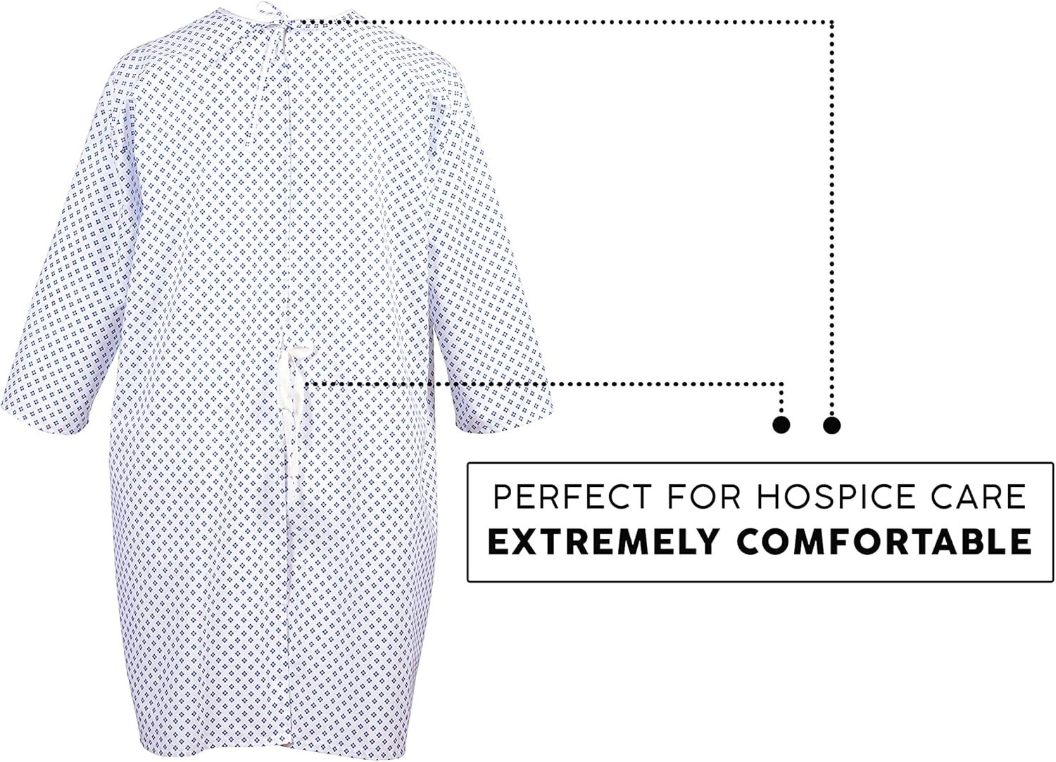 Hospital Gowns for Women and Men – 45″ Long & 62″ Wide