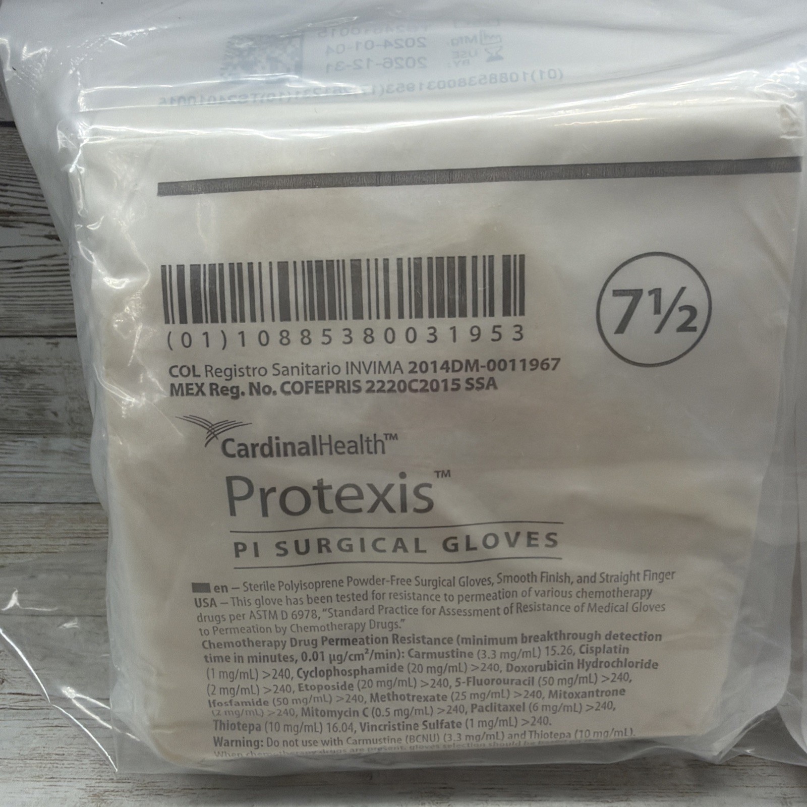 Protexis PI Surgical Gloves *25 Pair* Cardinal Health Size: 7.5 Exp: 12/26