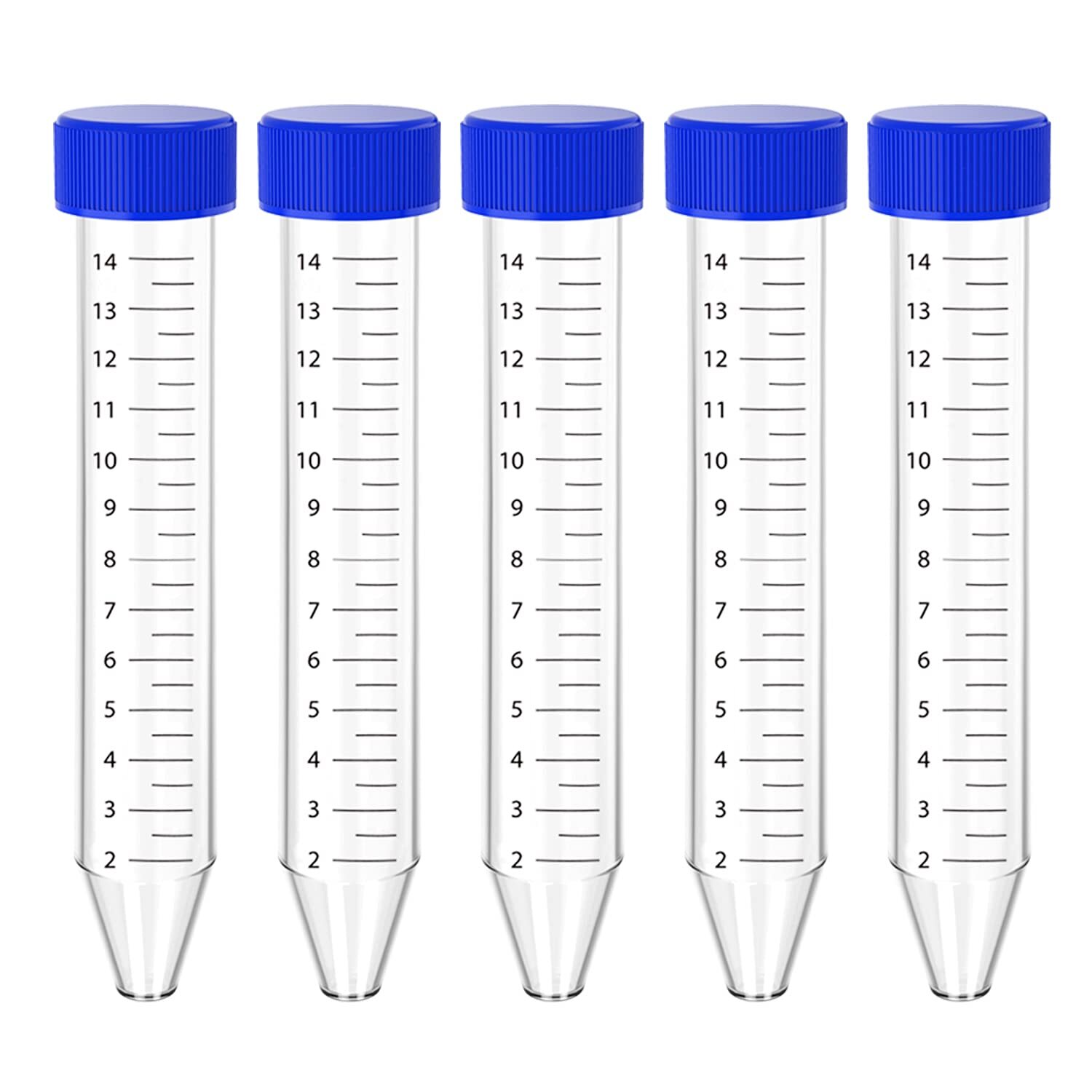 5000pcs 15mL EO Sterile Conical Centrifuge Tubes Plastic Screw Caps Mark Area US