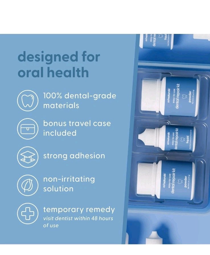 Dental Tooth Repair Kit, Dental-Grade Materials, Temporary Filling Composite …