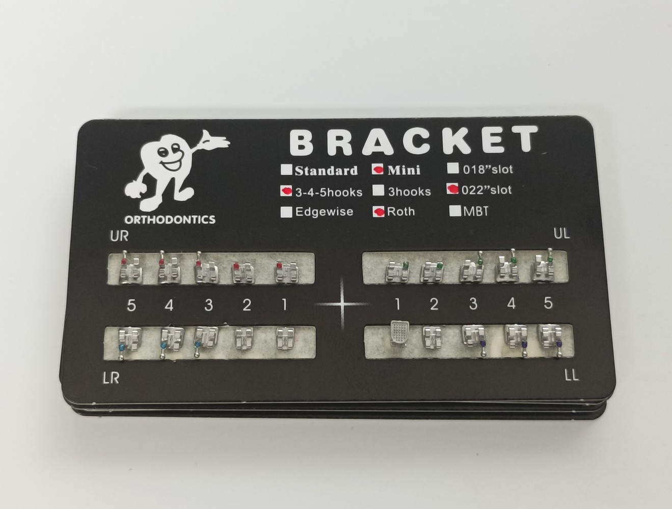 Dental Orthodontic Metal MIM Monoblock Brackets Mini Roth 022 Slot 345 hooks