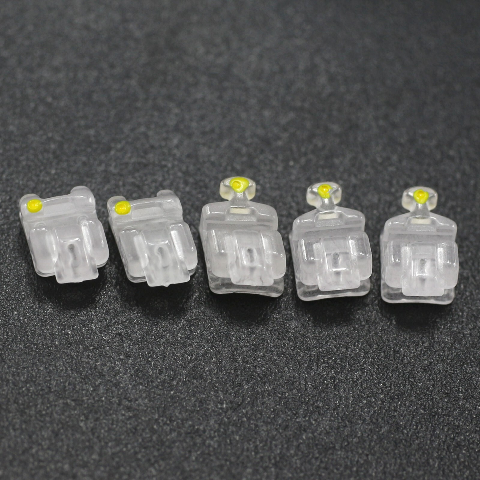 Orthodontic Self-Ligating Brackets Ceramic Braces Clear Roth MBT 022 Damon C 5-5