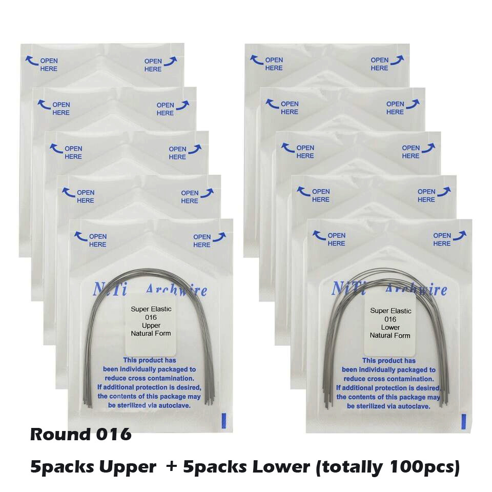 100PCS Arch Wire Orthodontic Niti Natural Ovoid Form Arches Round Rectangular