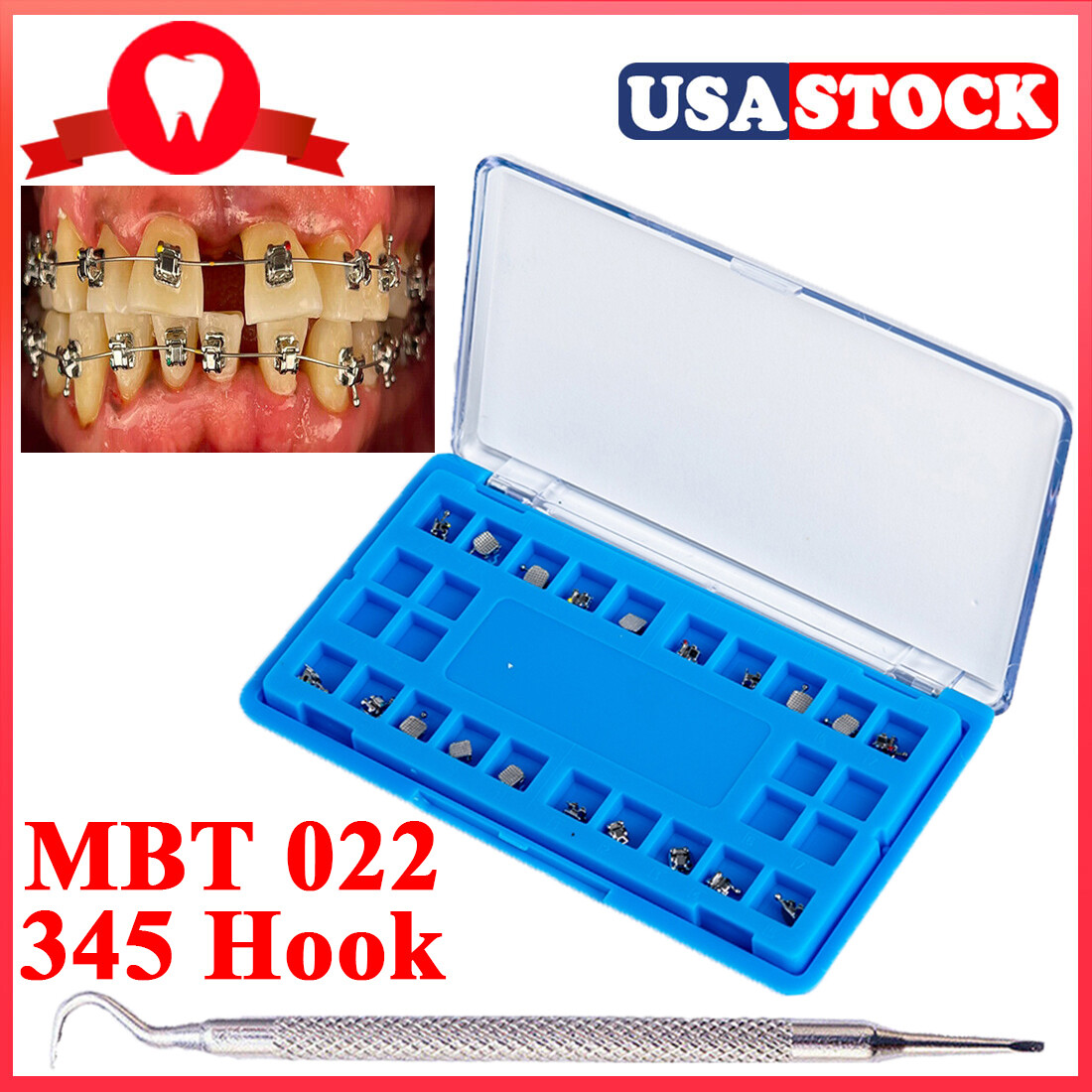 20Pc Dental Passive Self-ligating Bracket Brace Orthodontic ROTH/MBT Easyinsmile