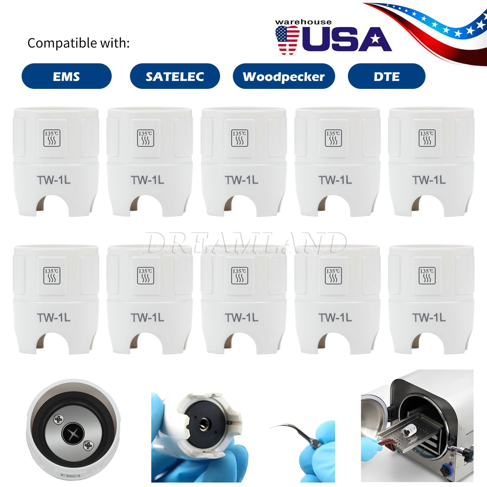 Dental Piezo Scaler Tips Torque Wrench Key for EMS DTE SATELEC Woodpecker tips