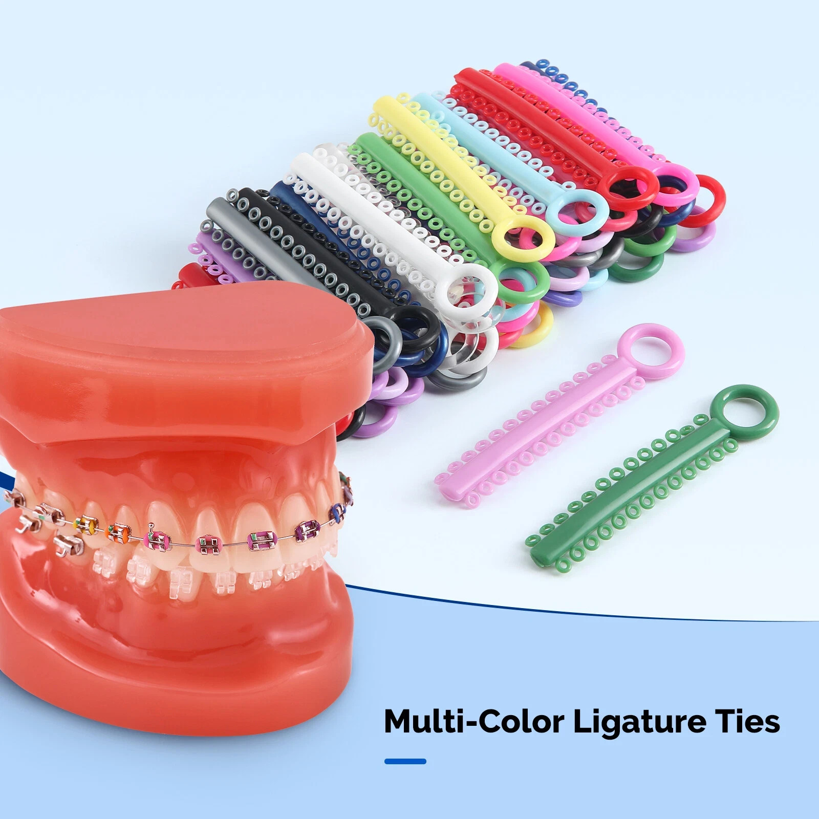 1040pc Orthodontic Elastic Ligature Tie Rubber Braces Dental Ligadura Ortodoncia