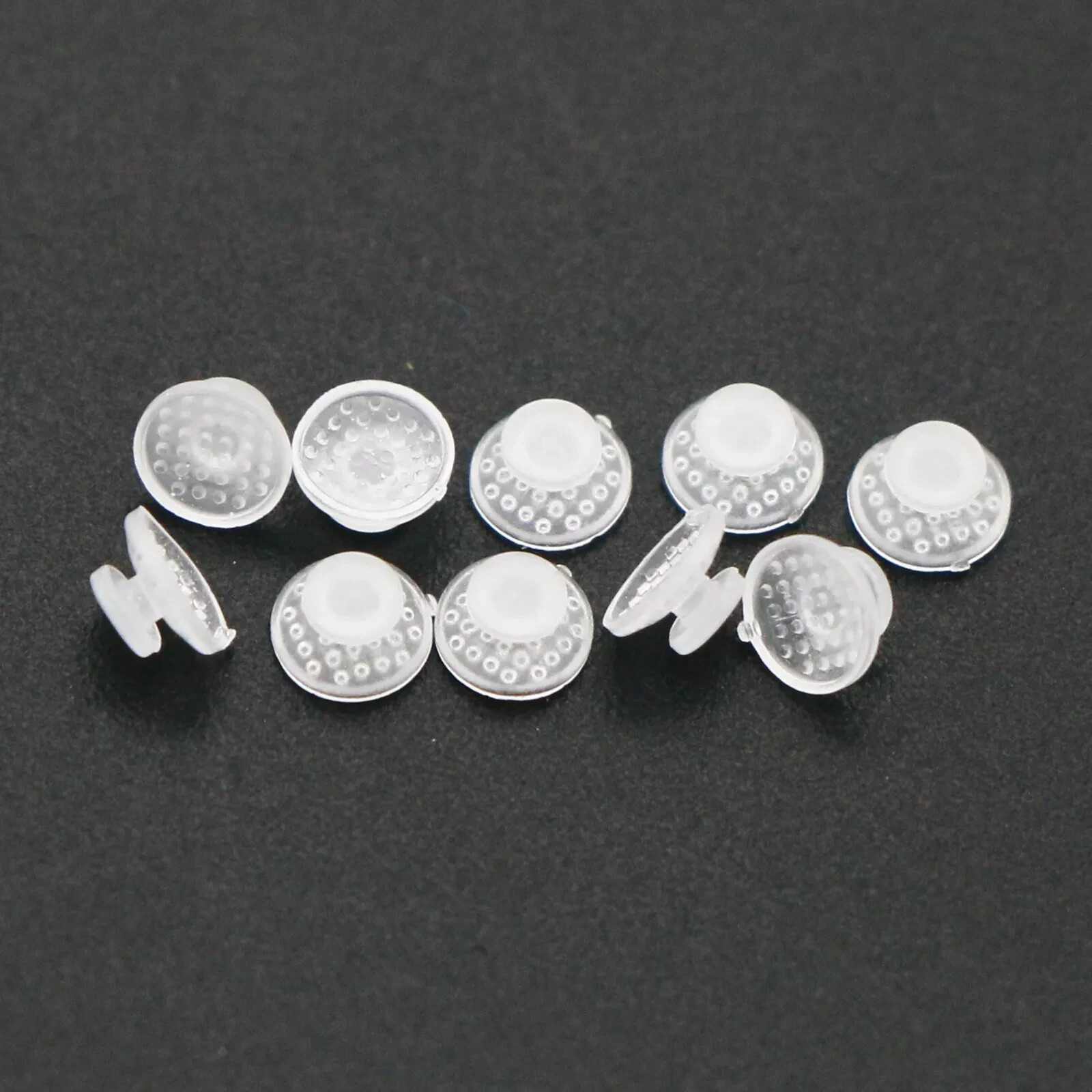 10Pcs/Pack Dental Orthodontic Ceramic Lingual Button Bondable Round Base Clear